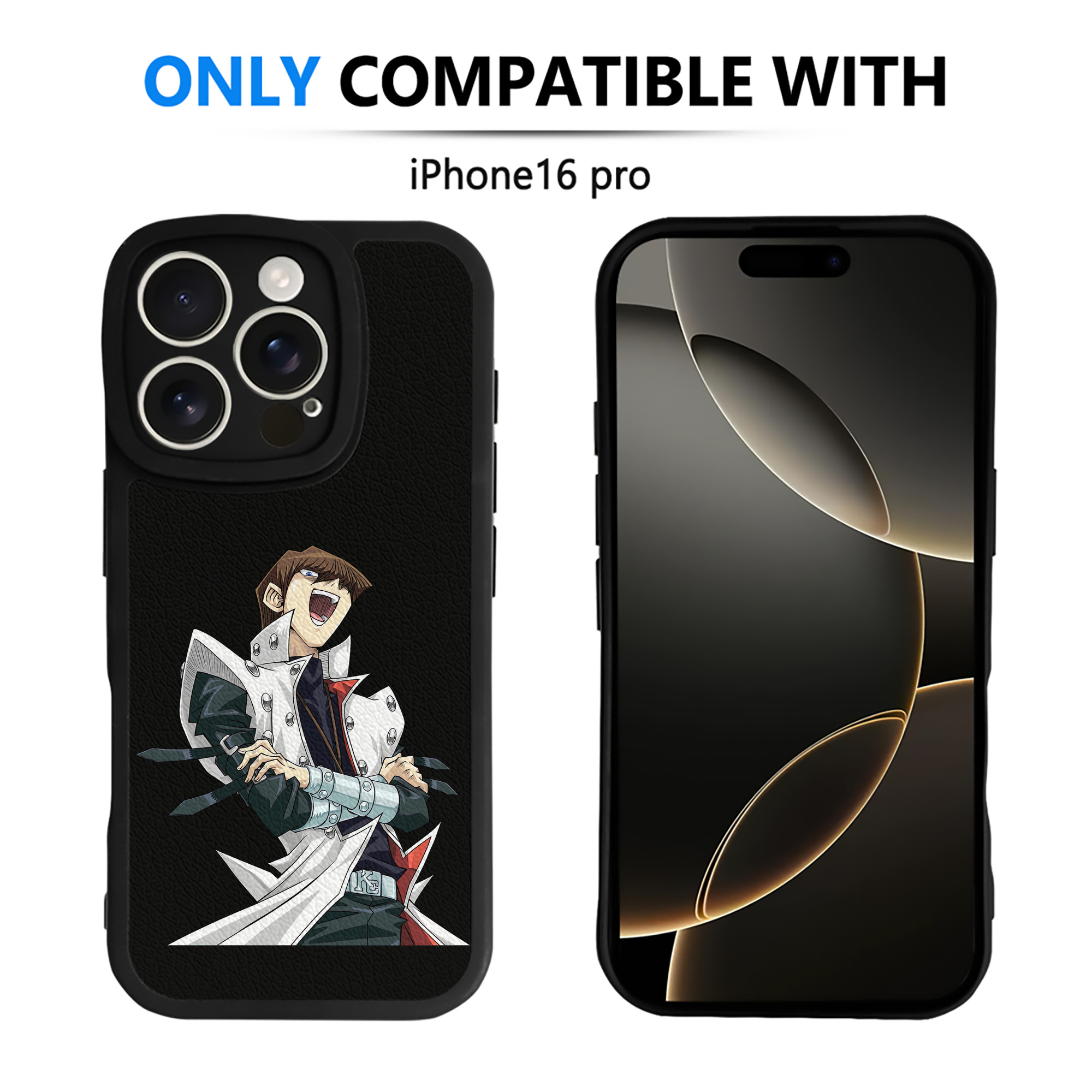 （画像用） 遊☆戯☆王 Yu-Gi-Oh! 【iPhone 16シリーズ対応】シリコンスマホケース（レザー調） 材質：シリコン
